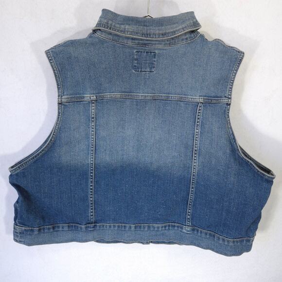Torrid Women's Blue Denim Vest - Picture 5 of 10